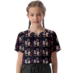 Cat Pattern Kids  Basic Tee by Sparkle