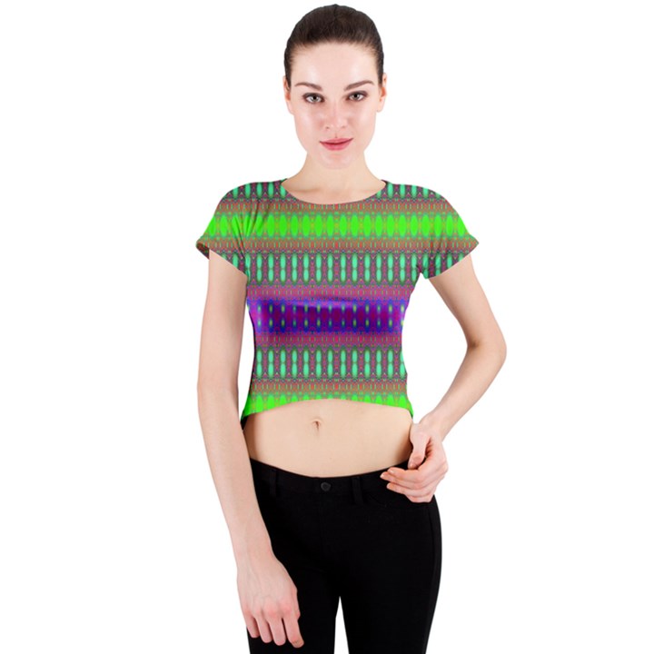 Alienate Me Crew Neck Crop Top