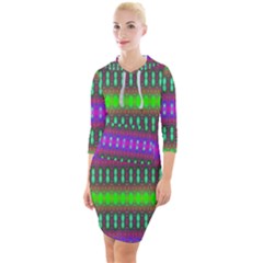 Alienate Me Quarter Sleeve Hood Bodycon Dress by Thespacecampers