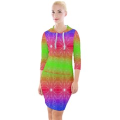 Angelic Pride Quarter Sleeve Hood Bodycon Dress by Thespacecampers