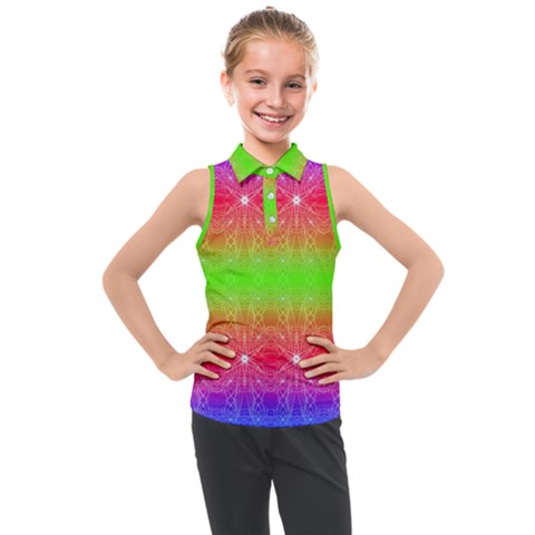 Angelic Pride Kids  Sleeveless Polo Tee by Thespacecampers