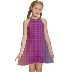 Bismuth Flow Kids  Halter Collar Waist Tie Chiffon Dress