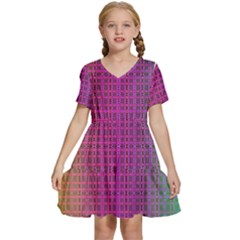 Bismuth Flow Kids  Short Sleeve Tiered Mini Dress