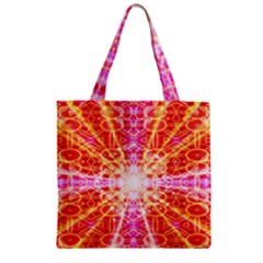 Bursting Energy Zipper Grocery Tote Bag by Thespacecampers