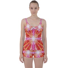 Bursting Energy Tie Front Two Piece Tankini by Thespacecampers