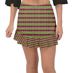 Claus And Effect Fishtail Mini Chiffon Skirt by Thespacecampers