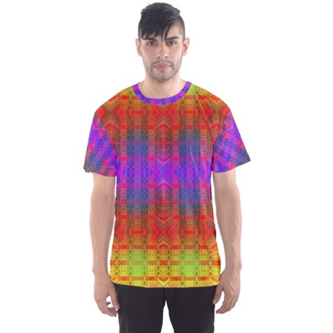 Electric Sunset Men s Sport Mesh Tee by Thespacecampers