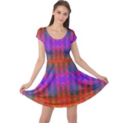 Electric Sunset Cap Sleeve Dress by Thespacecampers