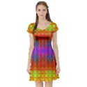 Electric Sunset Short Sleeve Skater Dress View1