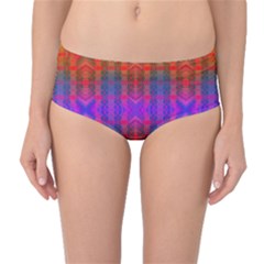 Electric Sunset Mid-waist Bikini Bottoms by Thespacecampers