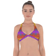 Electric Sunset Halter Neck Bikini Top by Thespacecampers