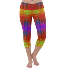 Electric Sunset Capri Yoga Leggings by Thespacecampers