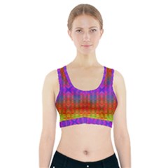 Electric Sunset Sports Bra With Pocket by Thespacecampers