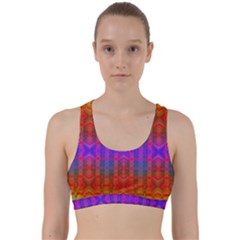 Electric Sunset Back Weave Sports Bra by Thespacecampers