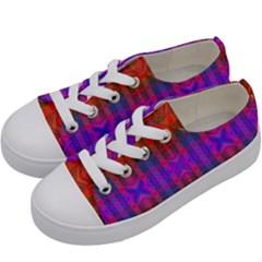 Electric Sunset Kids  Low Top Canvas Sneakers by Thespacecampers