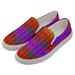 Electric Sunset Men s Canvas Slip Ons by Thespacecampers