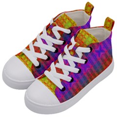 Electric Sunset Kids  Mid-top Canvas Sneakers by Thespacecampers