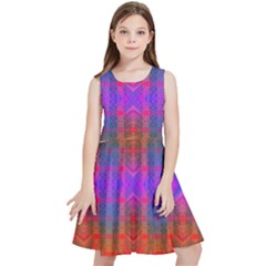 Electric Sunset Kids  Skater Dress by Thespacecampers