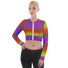 Electric Sunset Long Sleeve Cropped Velvet Jacket by Thespacecampers