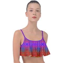 Electric Sunset Frill Bikini Top by Thespacecampers