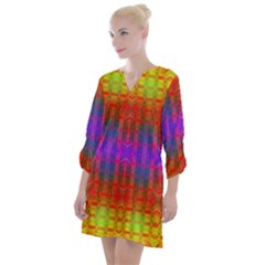 Electric Sunset Open Neck Shift Dress by Thespacecampers