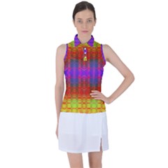 Electric Sunset Women s Sleeveless Polo Tee by Thespacecampers