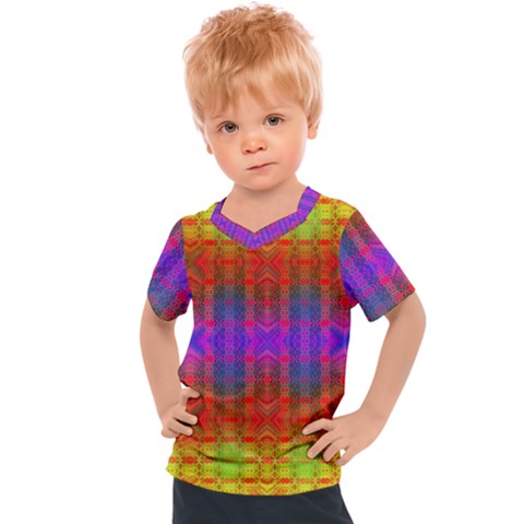 Electric Sunset Kids  Sports Tee by Thespacecampers