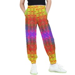 Electric Sunset Kids  Elastic Waist Pants by Thespacecampers