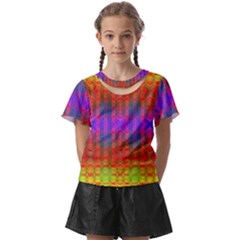 Electric Sunset Kids  Front Cut Tee by Thespacecampers