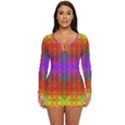 Electric Sunset Long Sleeve Boyleg Swimsuit View1