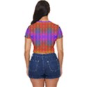 Electric Sunset Side Button Cropped Tee View4