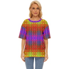 Electric Sunset Oversized Basic Tee by Thespacecampers