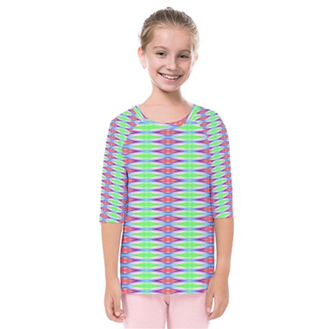 Electro Stripe Kids  Quarter Sleeve Raglan Tee by Thespacecampers