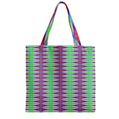 Electro Stripe Zipper Grocery Tote Bag by Thespacecampers