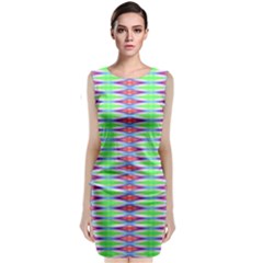 Electro Stripe Sleeveless Velvet Midi Dress by Thespacecampers