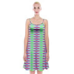 Electro Stripe Spaghetti Strap Velvet Dress by Thespacecampers