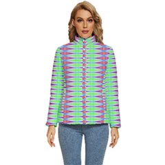 Electro Stripe Women s Puffer Bubble Jacket Coat