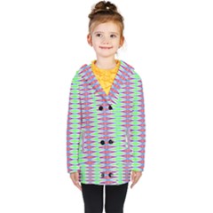 Electro Stripe Kids  Double Breasted Button Coat by Thespacecampers