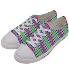 Electro Stripe Women s Low Top Canvas Sneakers by Thespacecampers