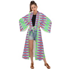 Electro Stripe Maxi Kimono