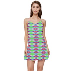 Electro Stripe Short Frill Dress