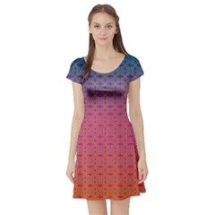 Energetic Flow Short Sleeve Skater Dress by Thespacecampers