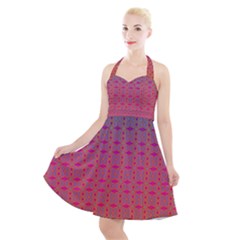 Energetic Flow Halter Party Swing Dress  by Thespacecampers