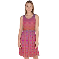 Energetic Flow Knee Length Skater Dress With Pockets by Thespacecampers