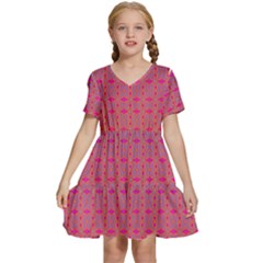 Energetic Flow Kids  Short Sleeve Tiered Mini Dress