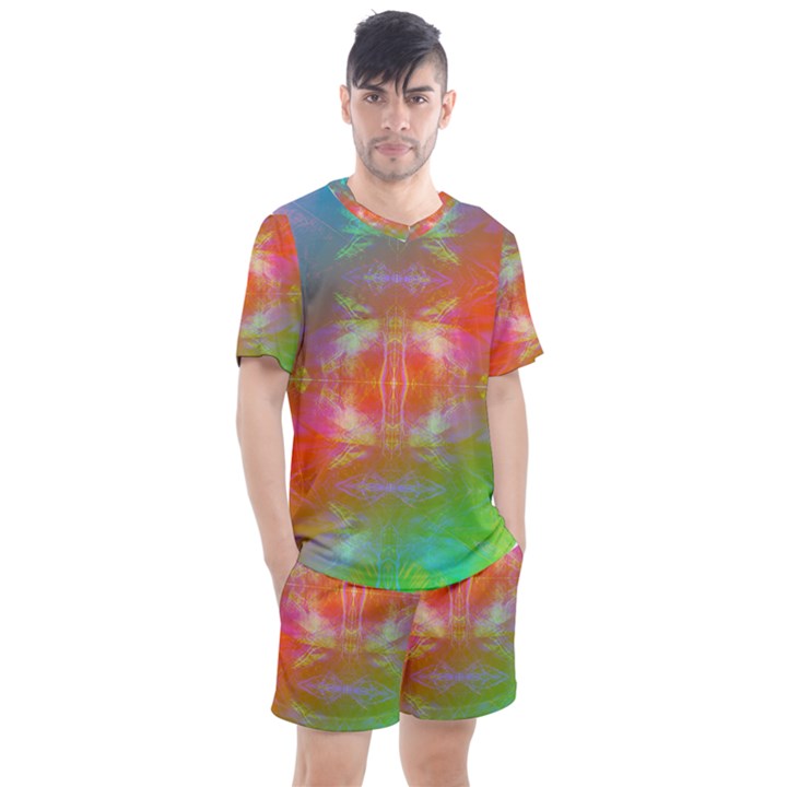 Faded Consciousness Men s Mesh Tee and Shorts Set