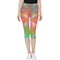 Faded Consciousness Inside Out Lightweight Velour Capri Leggings 