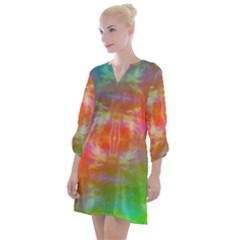 Faded Consciousness Open Neck Shift Dress by Thespacecampers