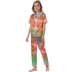 Faded Consciousness Kids  Satin Short Sleeve Pajamas Set by Thespacecampers