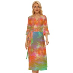 Faded Consciousness Midsummer Wrap Dress by Thespacecampers